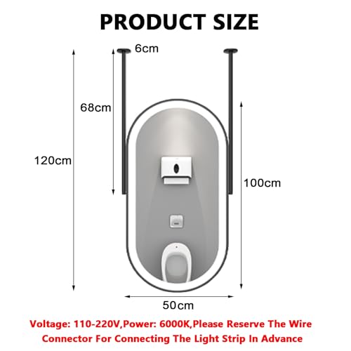 Miroir ovale LED modulable pour créer une ambiance bain de maison