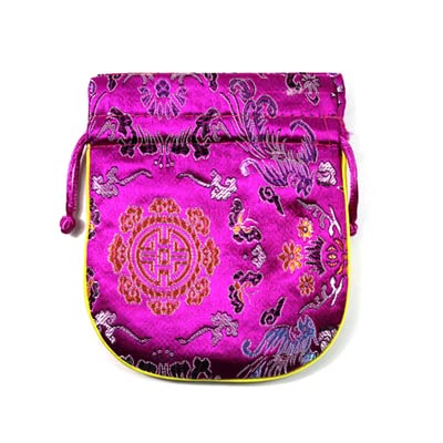 Pochette de rangement en soie Style soie chinoise, Petite pochette cadeau en tissu de soie for l'emballage de bijoux, pochette en brocart de satin de style chinois avec cordon de serrage, sac de bonbo