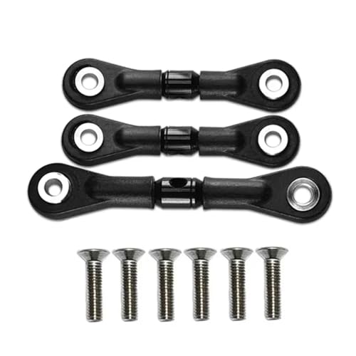 RC�����P�[�W�p�[�c Compatible With Tamiya For TT-02 TT-02T 1/10 RC�J�[�A�b�v�O���[�h�p�[�c�����A�N�Z�T���[ �X�e�A�����O�����N���b�h�T�[�{���b�h3��(Black)