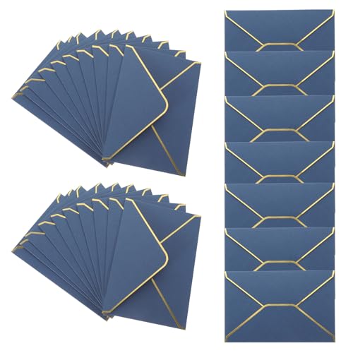 Sobres Azules Elegantes con Borde Dorado que Resuelven tus Invitaciones de Gala