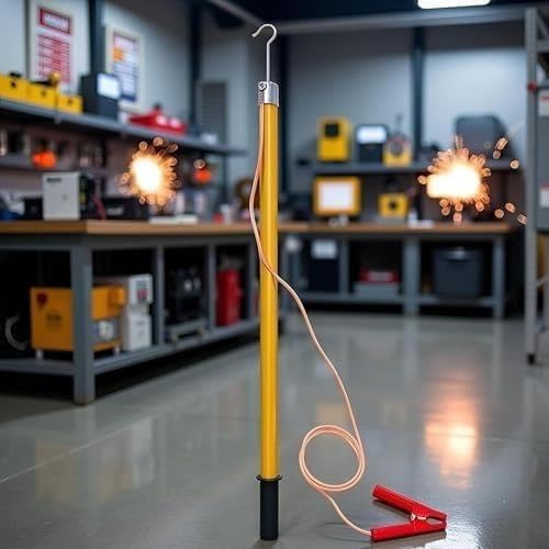 Generisch Erdungsstab Entladestab Hochspannungsisolierter – for sichere elektrische Entladung und Wartung Hochspannungs-Entladungsstab(Green,110kv - 2m/79in/6.6ft)