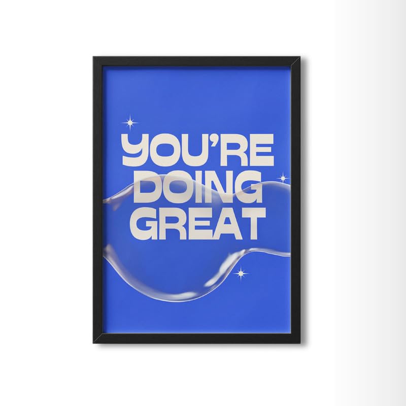 Image of Wall Framed Posters | 8x12 inch size | Motivational Quotes Posters |Inspirational inchYou're Doing Great inch Motivational Photo Frame - Desk & Wall Decor for Office, Home, and Study