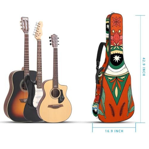 Housse de guitare en tissu Oxford épais rembourré avec boucle de suspension et sangle de cou Motif mandala Motif floral 101,6 cm, Multicolore 5., 42.9×16.9×4.7 in, Sac de transport tendance pour - Les Beatles, Paul McCartney, John Lennon, RIngo Starr, George Harrison Housse de guitare en tissu Oxford épais rembourré avec boucle de suspension et sangle de cou Motif mandala Motif floral 101,6 cm, Multicolore 5., 42.9x16.9x4.7 in, Sac de transport tendance pour – Image 6