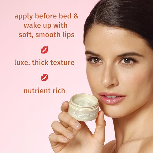 Hempz Hydrating Lip Sleeping Mask - Whipped Vanilla (.95 Oz.) | Overnight Hydrating Lip Balm for Dry Lips, Lip Repair, Chapped Lip Treatment & Nourishment for Women