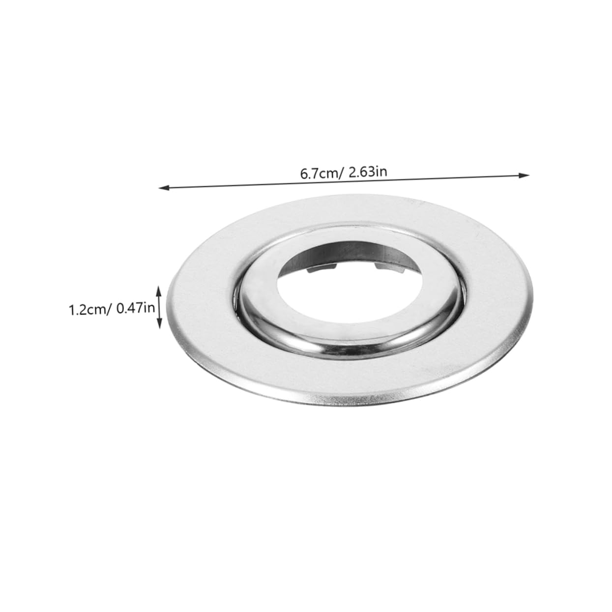 Mobestech Lot de 5 Cache-tuyaux Décoratifs en Acier Inoxydable, Couvercles Doubles pour Tête de Sprinkler Incendie 6 Points, Brides Universelles Compatibles, Protection Sprinkler Incendie