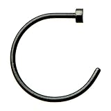 Body Candy Titanium Anodized Stainless Steel Black Nose Hoop 20 Gauge 3/8