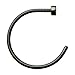 Body Candy Titanium Anodized Stainless Steel Black Nose Hoop 20 Gauge 3/8"