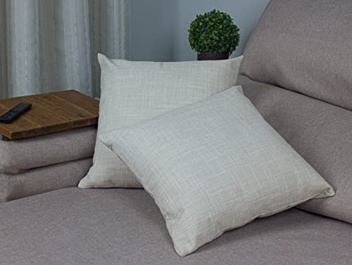 Kit 02 Capas de Almofada Linho Texturizado (Marfim)