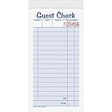 TOPS Guest Check Books, 2-Part, Carbonless, White/Canary, 3-11/32' x 6-3/8', 50 Sets/Pad, 10 Pads/Pack (45702)