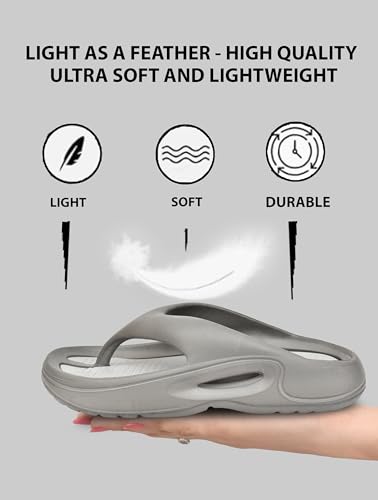 Image of HEALTH FIT Extra Soft Premium Slippers with Soft Acupressure Comfortable & Light Weight Stylish & Anti-Skid Classic Ultra Soft Casual Waterproof & Everyday Flip Flops HF147