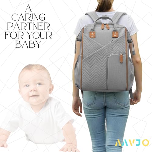 Image of Aavjo , Baby Diaper Bag for Mother, Maternity Backpack, Baby Travel Bag, Waterproof Diaper Pouch