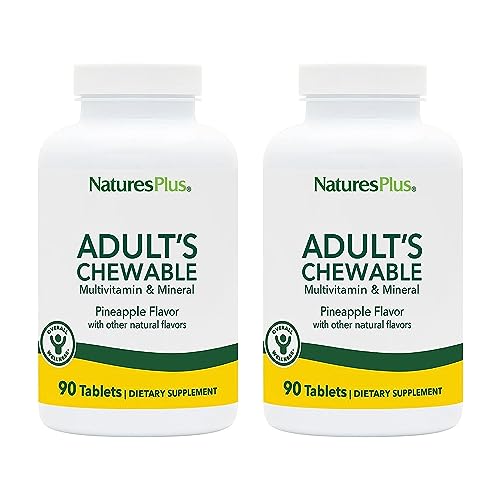 NaturesPlus Adult's Chewable, Pineapple Flavor - 90 Tablets, Pack of