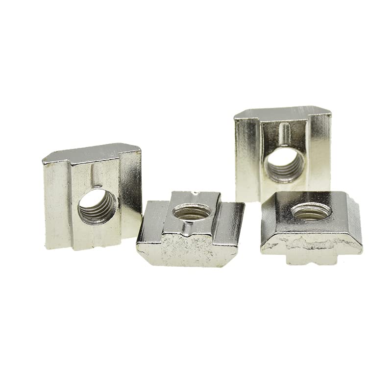 Mechanical Equipment Fasteners,Rectangular Nuts,M3 M4 M5 M6 M8 M10 T Block Square Nuts T-Track Sliding Hammer Nut for Fastener Aluminum Profile 2020 3030 4040 4545-4040-M5-20PCS (Size : 4545-M10-20PC