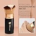DUcare Retractable Makeup Brush for Foundation Liquid, Cream and Bronzer Kabuki Face Makeup Travel Brushes With Aluminum Handle