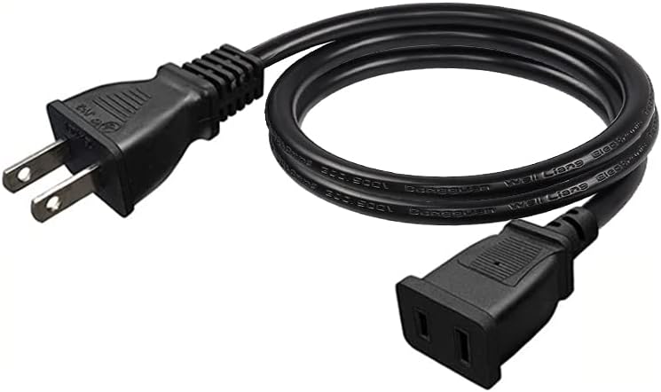 Miniatura 6 de Cable de extensión de alimentación de ahorro de salida de EE. UU., 125 V, 10 A, 2 clavijas, 2 clavijas, para NEMA 5-15P a NEMA 5-15R, bonita