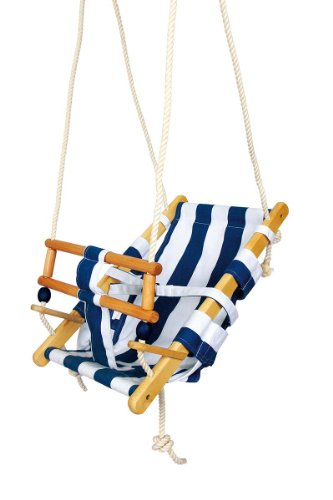 Balançoire hamac en bois bébé pour des siestes au jardin