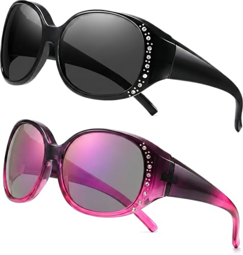 Yogo Vision Fit Over Polarized Sunglasses for Women Wraparound Glasses
