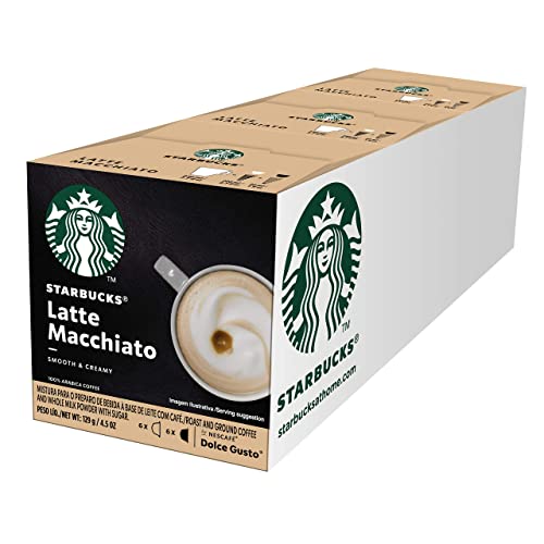 Dolce Gusto Starbucks Coffee, Latte Macchiato, (Packaging May Vary) 12 Count, Pack Of 3 #TOP3