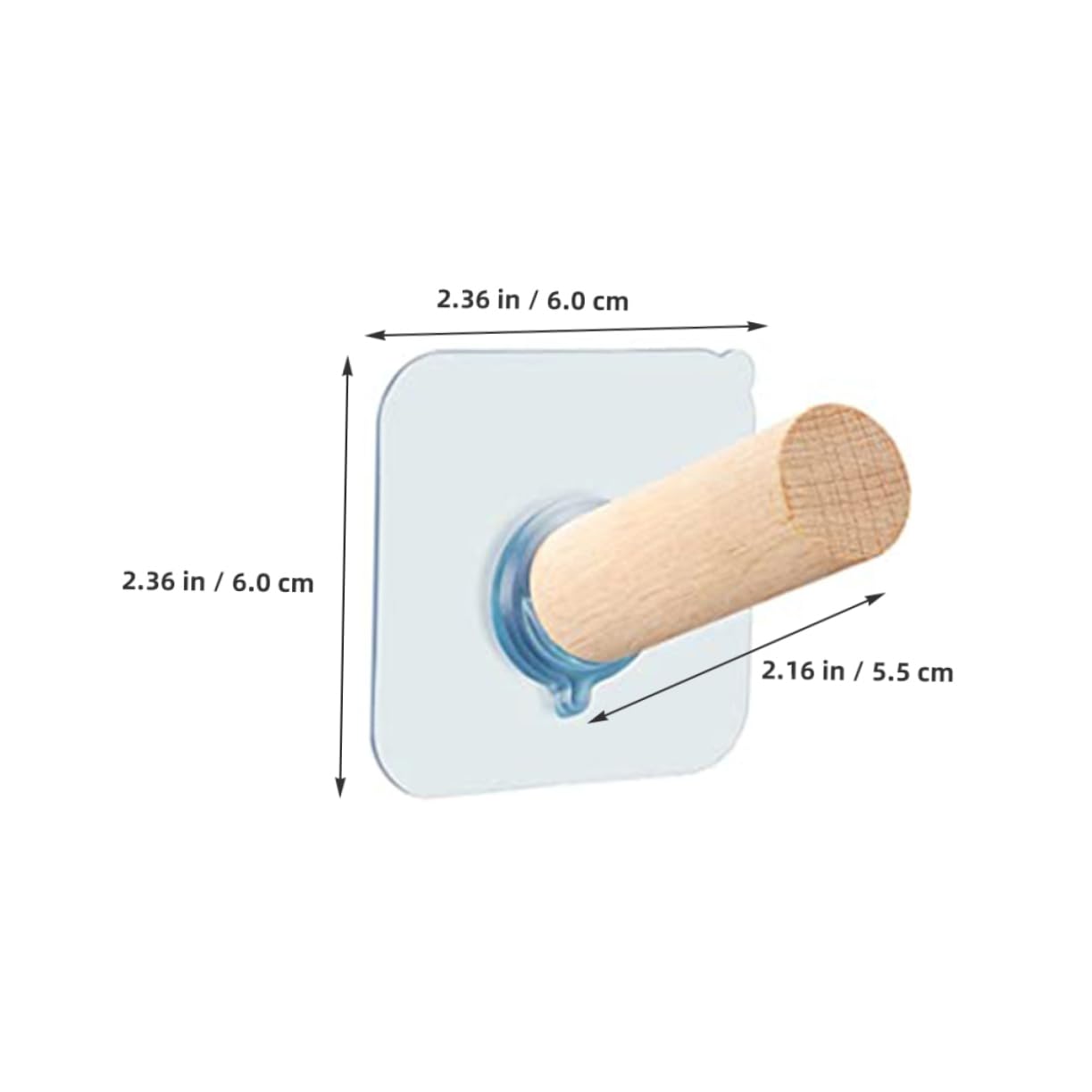 DECHOUS 3 Ensembles Crochet En Bois Sans Trou Rangement Decoration Noel Crochets Adhesifs Decor Noel Pour Vêtements Clé Crochets De Coattant Robustes Cintre Plastique 6 Pièces * 3