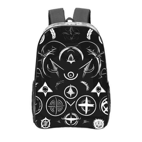 Sac à dos transparent Supernatural Symbols pour passer la sécurité d'école