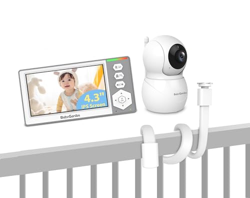 Image of Camera Mount Work with Remote Pan-Tilt-Zoom 4.3''Sreen with 30-Hour Battery, Baby Monitor with Camera and Audio, Video Baby Monitor with 1000ft Long Range, Baby Monitor No WiFi, Night Vision, ECO Mode