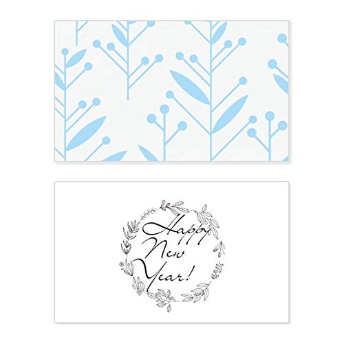 Tarjeta de Año Nuevo Blue Bud ideal para regalo con diseño Flower Plant Paint