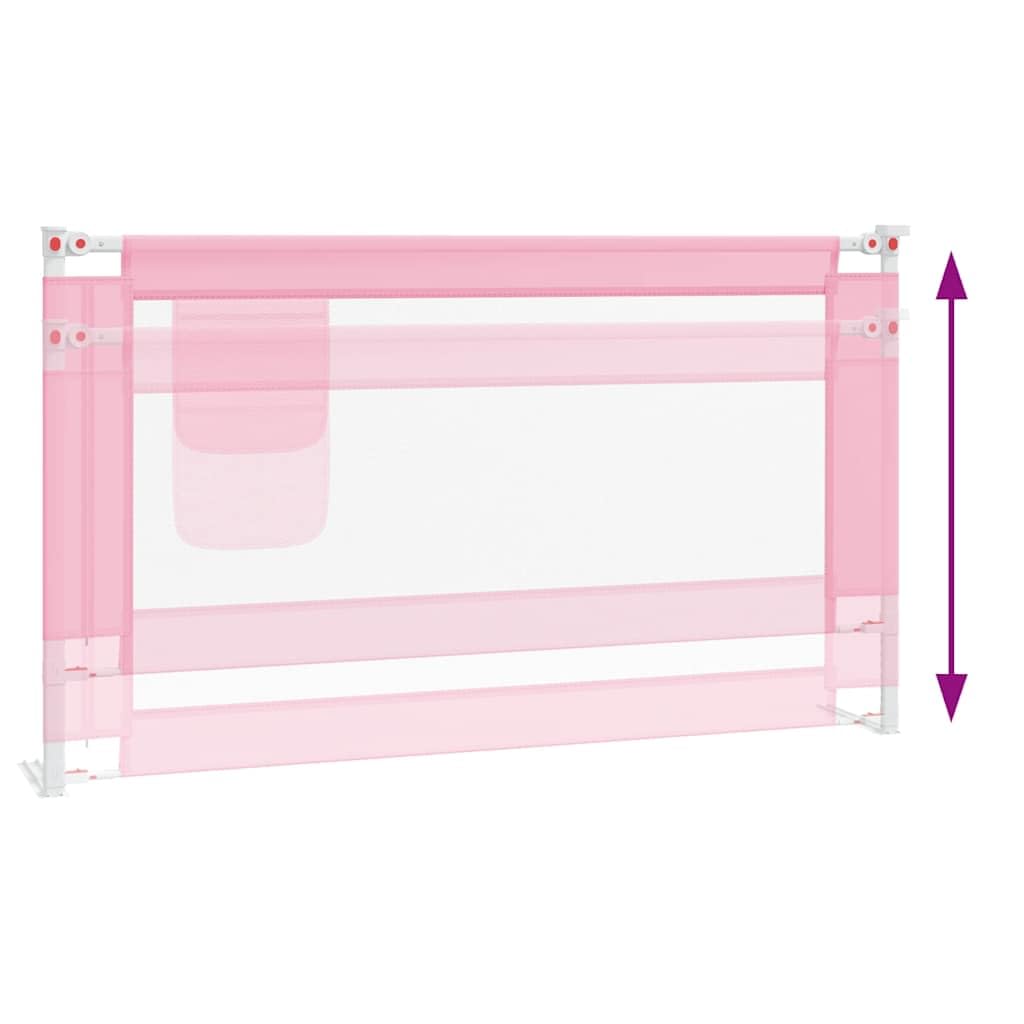 INLIFE Kleinkind-Bettschutzgitter Rosa 140x25 cm Stoff,Baby & Kleinkind,Babysicherheit,Baby-Bettschutzgitter,Rosa,2.71 KG,10201
