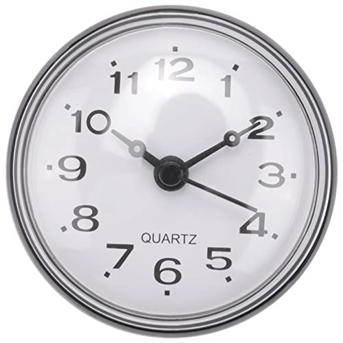 Srutueo 7cm Waterproof Kitchen Bathroom Shower Clock Suction Cup Sucker Wall Black