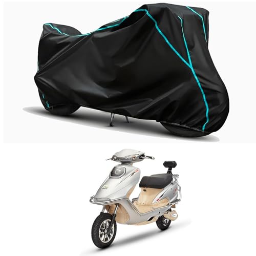 Image of Waterproof Bike Body Cover Compatible for | Tunwal Sport 63 Mid | Taffeta Fabric, Sky Piping Design, Bottom Elastic Fit | Dustproof, Sun UV & Rain Protection for All Weather.