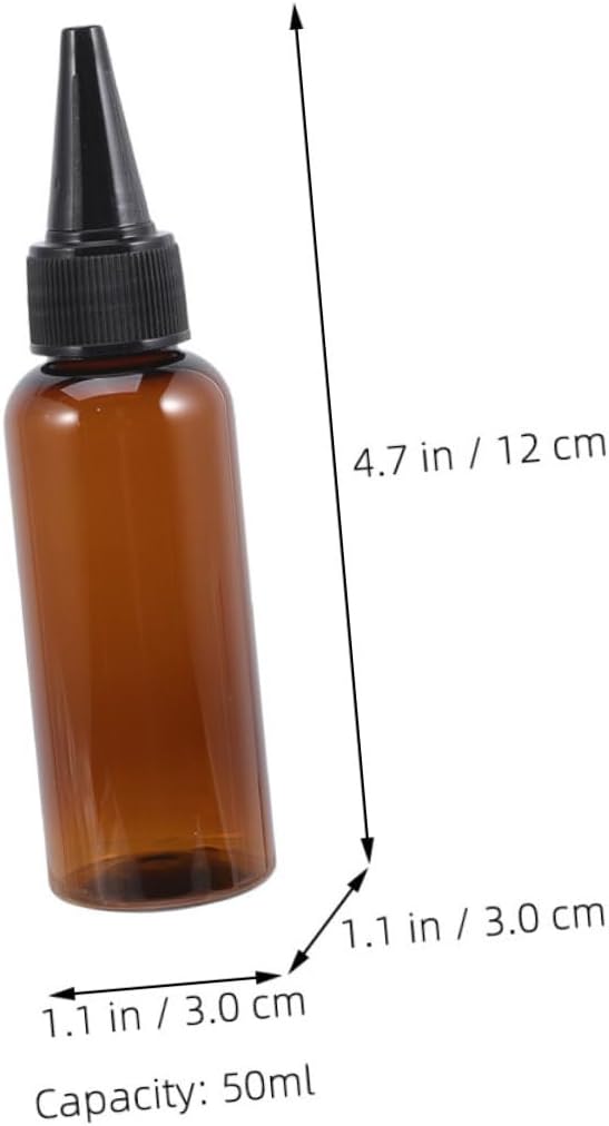 12pcs Hair Dye Applicator Bottles 50ml Empty Squeeze Bottles for Hair Color Refillable Hair Dye Bottles with Tips Ideal for Home Use and Salon