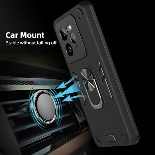 Image of NDCOM for Realme GT 7 Pro Back Cover Case | Slim Protective Realme GT 7 Pro Cover | Shockproof Ring Holder Case