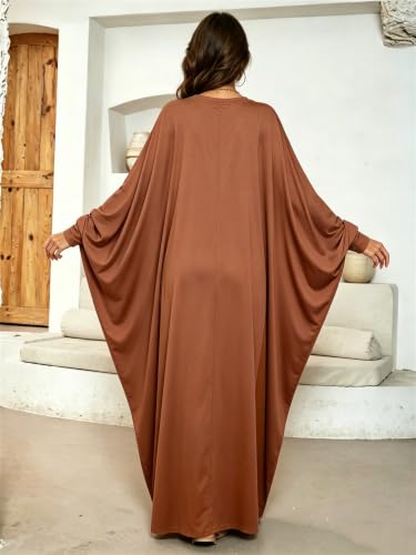 Image of Boedaty Women Soft Muslim Prayer Dress Abaya Islamic Ramadan Full of Elasticity Garment Dubai Robe