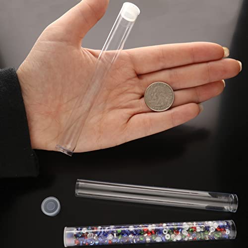 The Beadsmith Clear Plastic Tubes - 5-Inch-Long Round Tubes, 9/16 Inches in Diameter - Flat Caps - Use for Beads, Bath Salts, Wedding & Party Favors, Home or Office Storage - Bag of 100 by The Beadsmith - Image 5