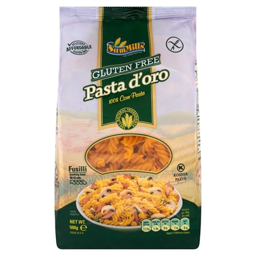 Pasta d´oro – Glutenfreie Nudeln (Fusilli) aus Maismehl 12er Pack (12 x 500 g)
