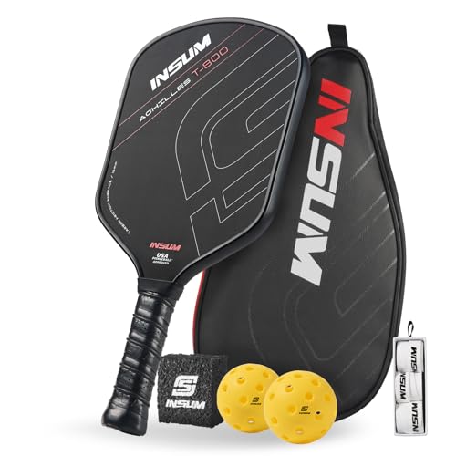 Insum Palas De Pickleball T800, Aprobadas Por Usapa, Fibra De Carbono Termoformada, Mejora El Control De Puntos Dulces Y Potencia Híbridas De Pickleball Insum Palas De Pickleball T800, Aprobadas Por Usapa, Fibra De Carbono Termoformada, Mejora El Control De Puntos Dulces Y Potencia Híbridas De Pickleball