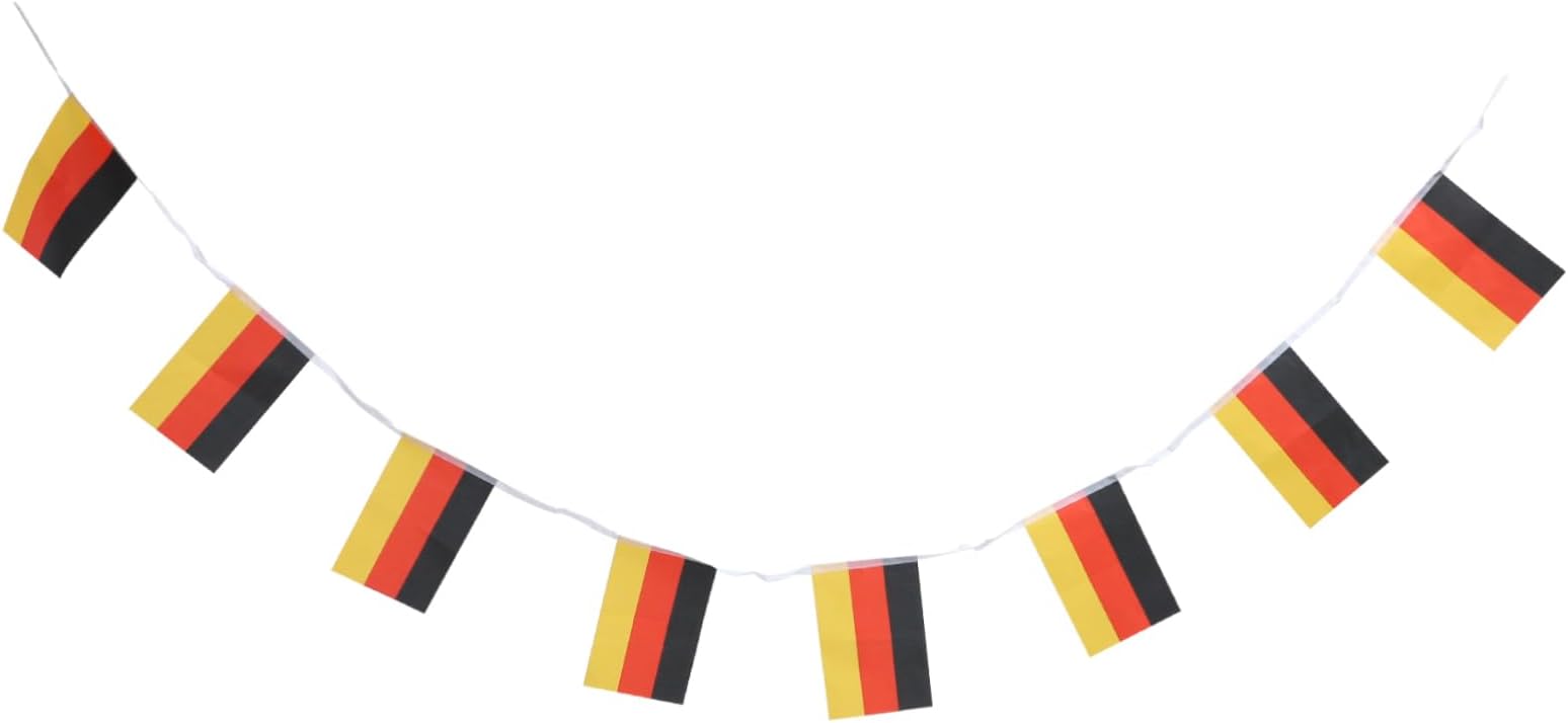 HANABASS 1 Pc German string flag germany pennant banner mini sports flag soccer championship flag logo German Day Decoration germany flag banner National customized Hanging flags polyester