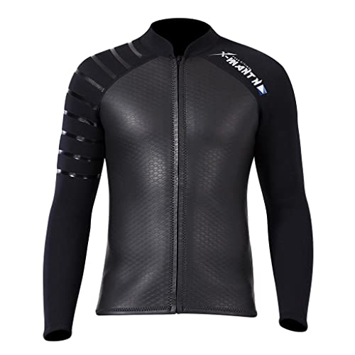 Chaqueta para hombre de neopreno para buceo, top de snorkeling y pesca submarina con cremallera frontal, protección UPF50, secado rápido y transpirable miniatura 6