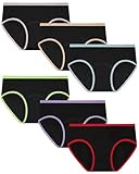 JAHSIYI Girls Period Underwear Teens Menstrual Panties Cotton Briefs Leak Proof Protective Undies Underpants Size 16-18 Age 17 Years Old Multicolor 6 Pack