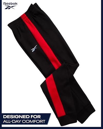 Reebok Boys Sweatpants Set - 2 Piece Athletic Fleece Boys Zip Up Hoodie Sweatshirt and Kids Joggers Activewear Set4