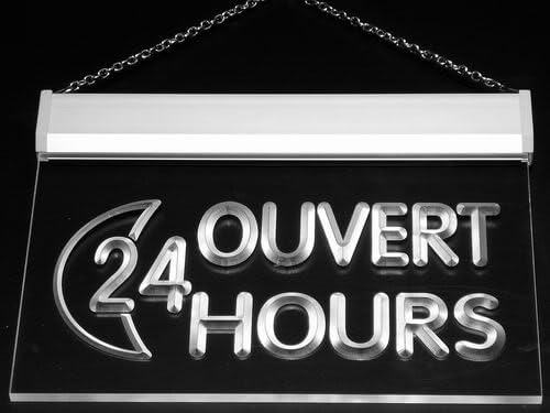 ADVPRO j182-b Ouvert 24 Hours Shop Cafe Food Neon Light Sign