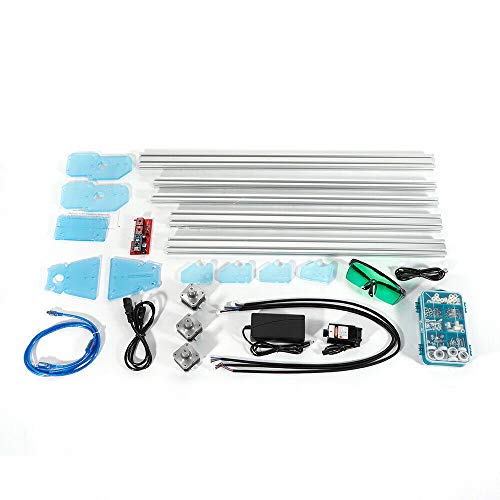DIY Desktop Mini Laser Gravier Maschine 3000W Carving Machine Kit, Desktop 12V USB Lasergravierer Carver, Gravurbereich 650X500mm, einstellbarer