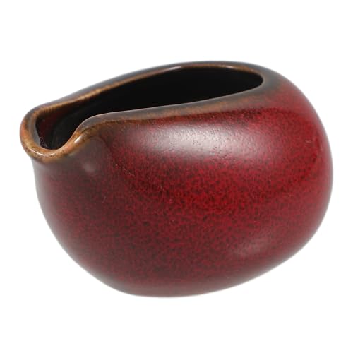 CONGARTENO Dipping Pot Syrup Creamer Kettle Sauce Pitcher Condiment Bowl Coffee Bar Supplies Household Ceramic Pitchers Ceramic Milk Pitcher Ceramic Milk Cups Sauce Dispensers Red Ceramics