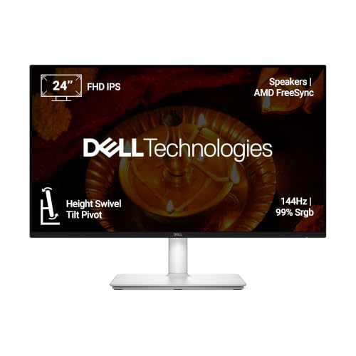 Dell S2425HSM 24 inch /60.45cm FHD Monitor|Ash White|144Hz Refresh