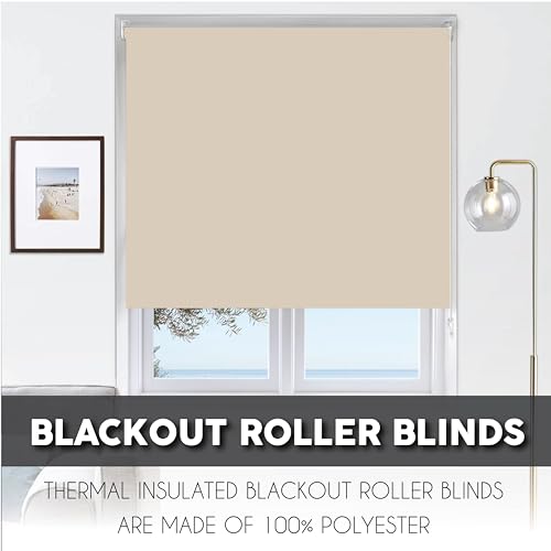 Home In Style 4U Roller blinds Thermal Blackout Roller blind - Trimmable UV Protection Child Safe Home Office Window Blinds Easy Fit Room Darkening shades Cappuccino Blind 90cm wide x165cm drop - Cosy Home Interiors Home In Style 4U Roller blinds Thermal Blackout Roller blind - Trimmable UV Protection Child Safe Home Office Window Blinds Easy Fit Room Darkening shades Cappuccino Blind 90cm wide x165cm drop - Image 2