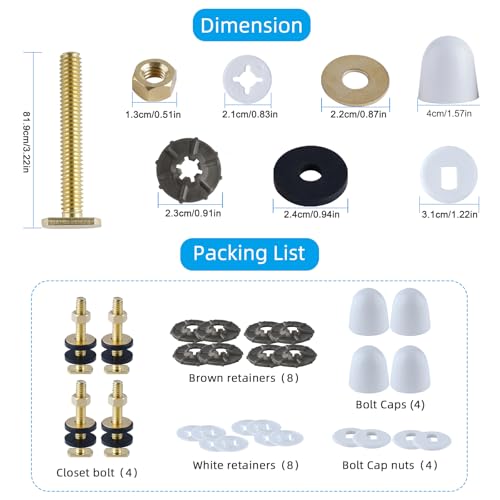 Hibbent 2 Pcs Toilet Wax Ring, Toilet Bowl Wax Seal Kit with Closet Bolts - image 5