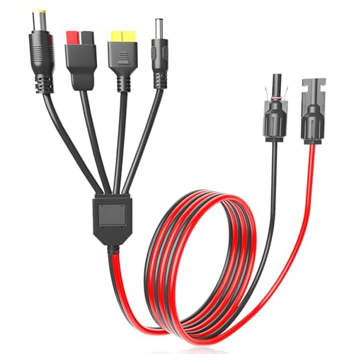 Lusperi Divisor de cabo de extensão de conector de painel solar, compatível com Goal Zero, Jackery,