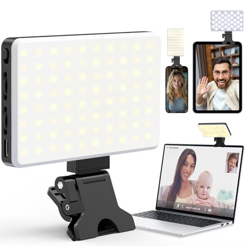 ITEFDTUTNE Selfie Light, USB-Rechargeable CRI 95+ LED Phone Light, 80 LED Portable Light with 3 ajustable Light Modes, Up to 9000K Color Temperature, for Phone, Laptop, iPad, Zoom Call TikTok Video