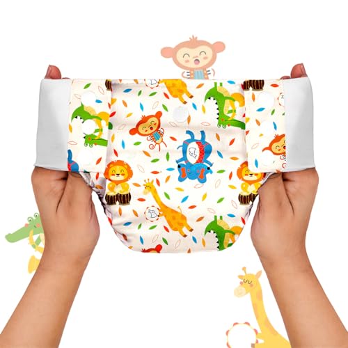 Image of SuperBottoms UNO Pull-up Pant Style Diaper | Cloth Diaper for Babies | Reusable, No Tapes, Easy to Wear, Designed for Active Little Ones | 3M - 3Y | Pack of 3