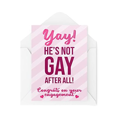 Witty Engagement Card by Tongue in Peach Cover