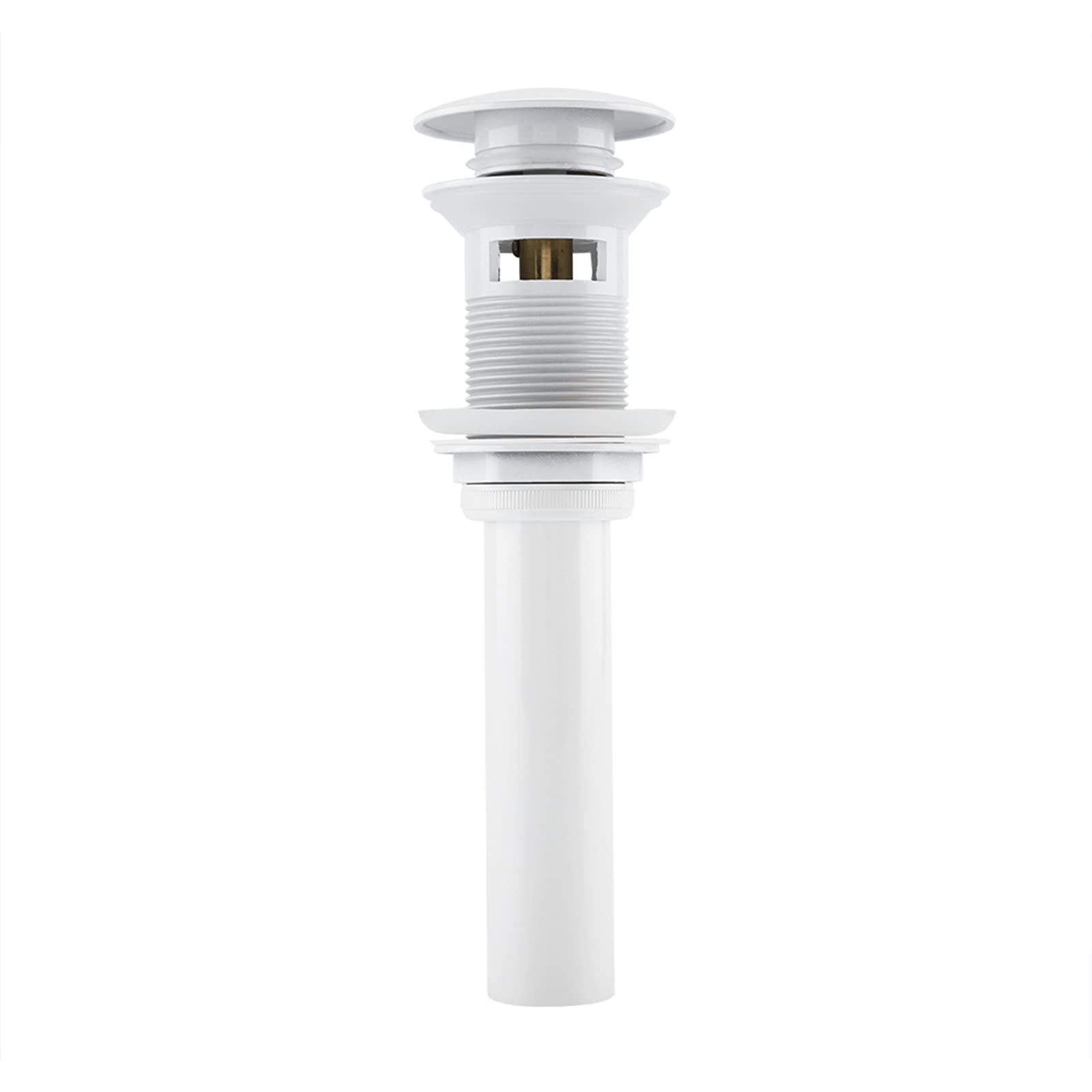 Bouchon de vidange anti-fuite blanc avec trop-plein pour réparer votre lavabo